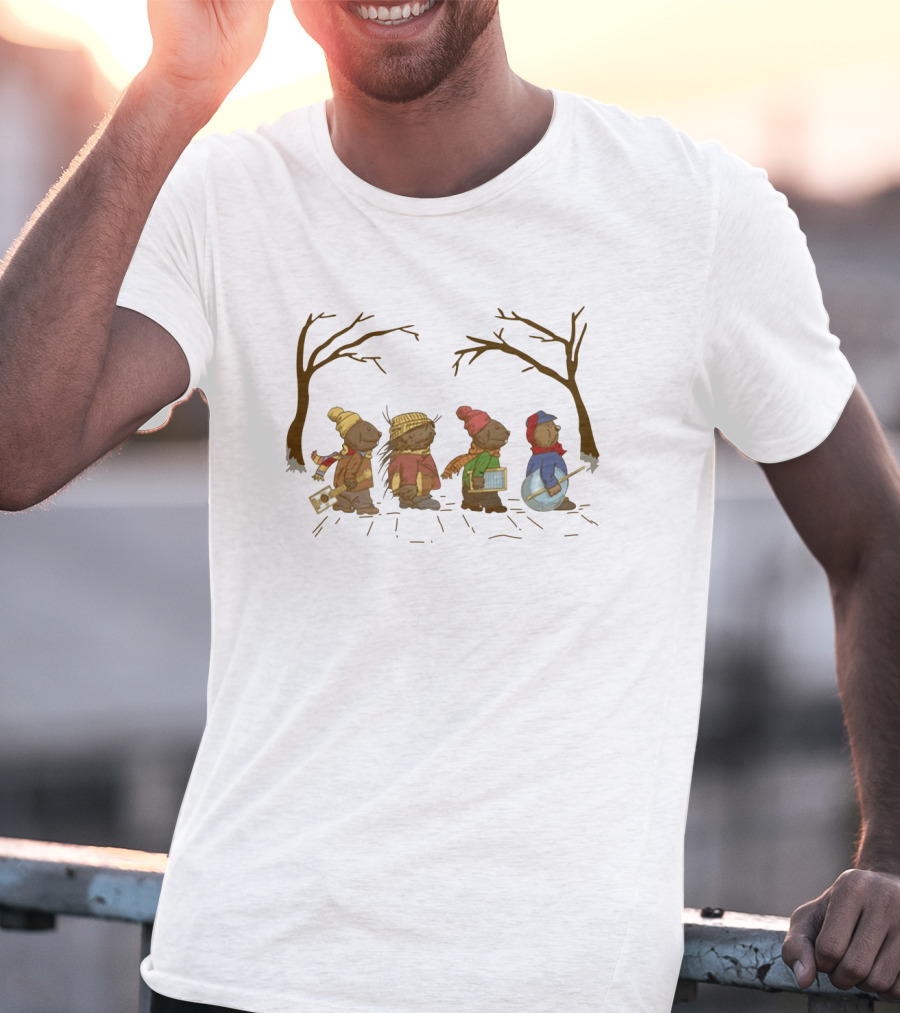 Emmet Otter's Jug Band Christmas Road Winter Walk With Instruments And Cozy Attire T-Shirt