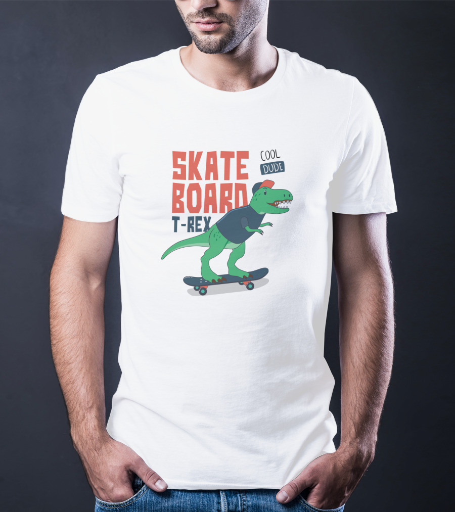 SKATEBOARD T-REX COOL DUDE T-Shirt