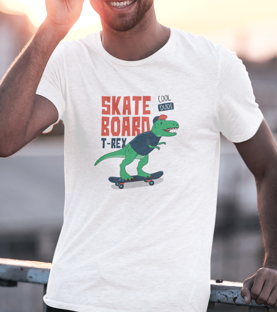 SKATEBOARD T-REX COOL DUDE T-Shirt