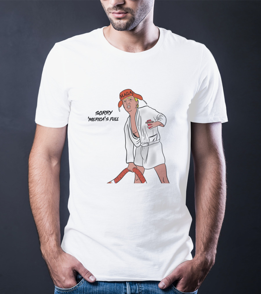 Sorry Merica's Full MAGA Christmas T-Shirt