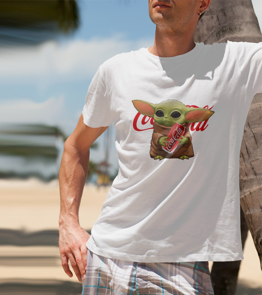 Baby Yoda Holding Coca Cola Iconic Red T-Shirt