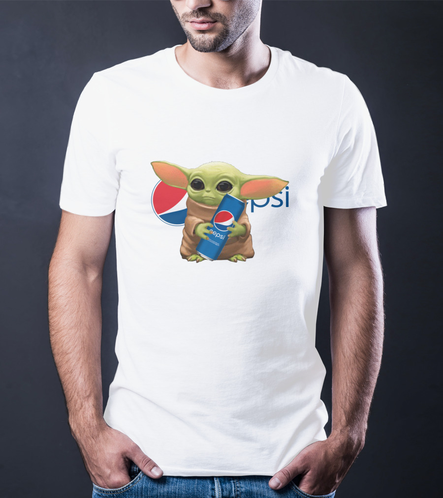 Baby Yoda Holding Pepsi Can With Pepsi T-Shirt