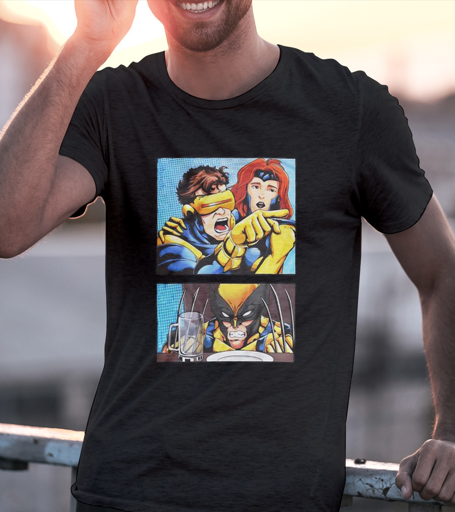 Cyclops And Jean Grey Arguing With Wolverine Meme T-Shirt