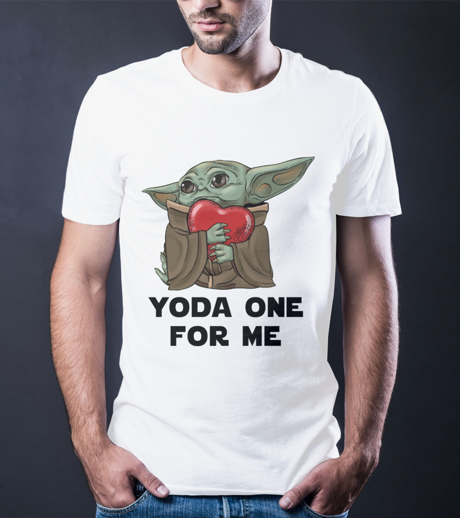 Yoda One For Me Baby Yoda Hug Heart T-Shirt