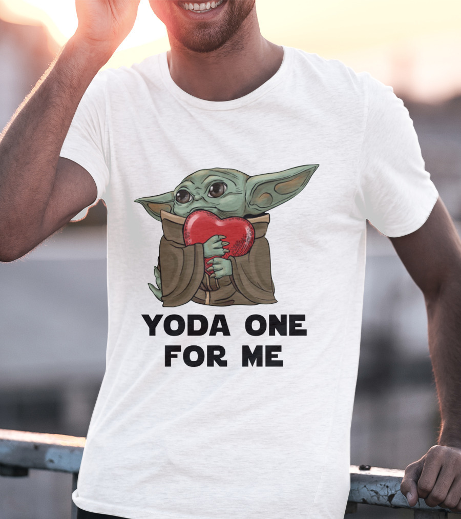 Yoda One For Me Baby Yoda Hug Heart T-Shirt