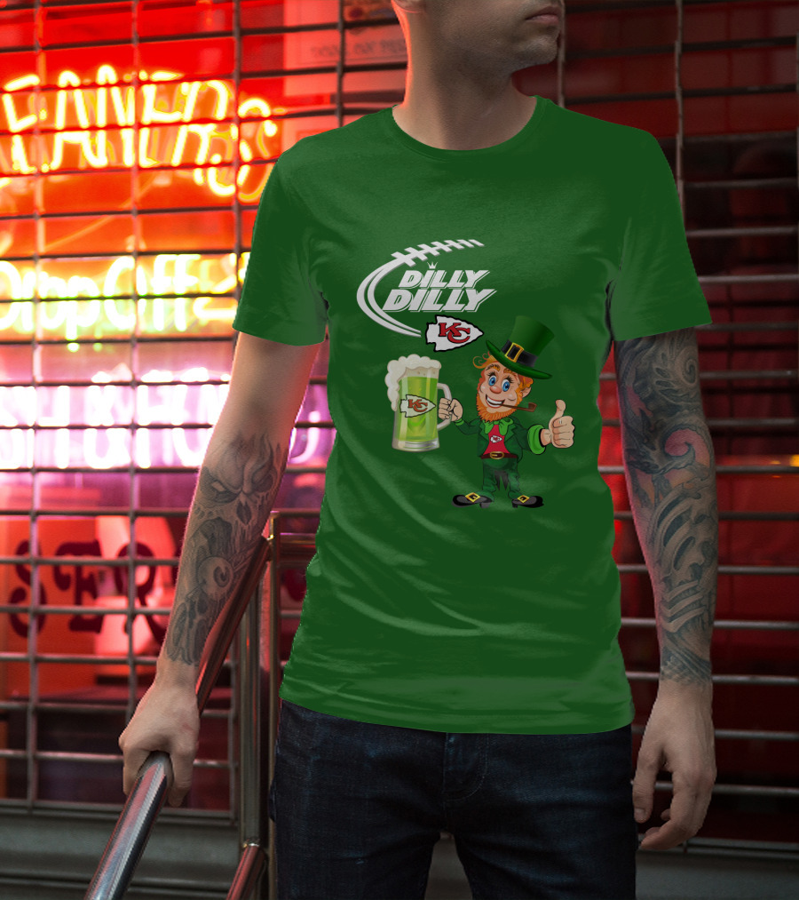 Dilly Dilly Chiefs Leprechaun St Patrick's Day Drink T-Shirt