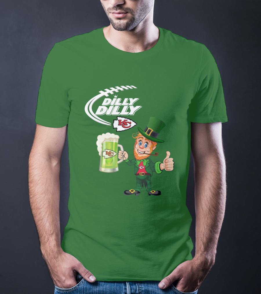 Dilly Dilly Chiefs Leprechaun St Patrick's Day Drink T-Shirt