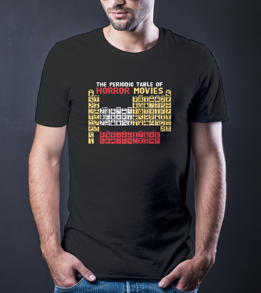 The Periodic Table Of Horror Movies Characters And Icons T-Shirt