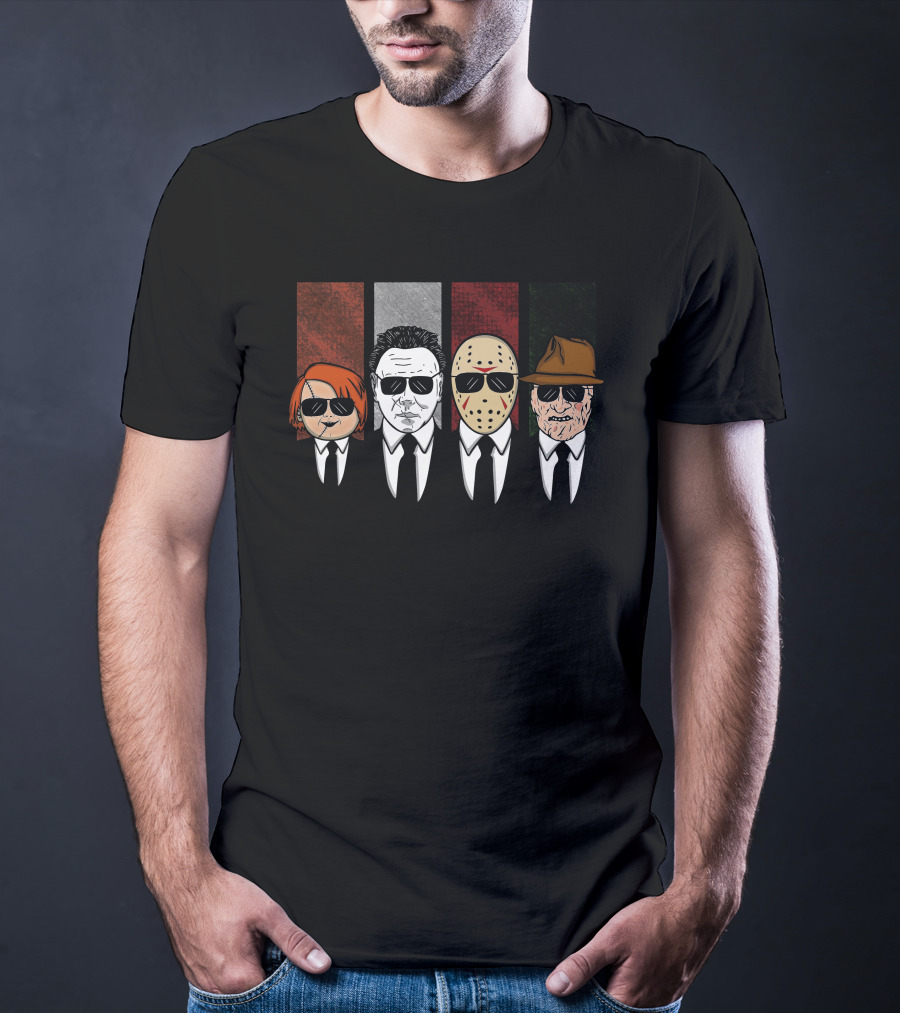 Horror Movie Characters In Reservoir Dogs T-Shirt
