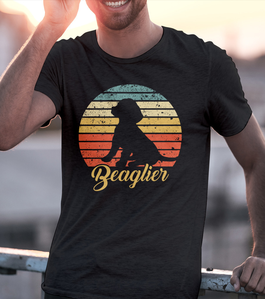 Beaglier Silhouette Vintage Stripes T-Shirt