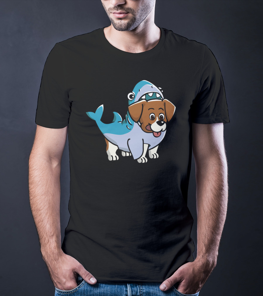 Beagle Shark Costume Hybrid Character T-Shirt