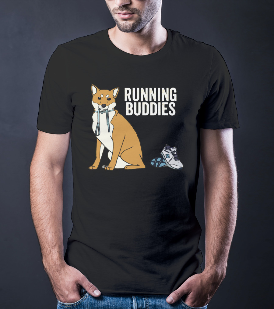 Shiba Inu Running Buddies With Sneakers T-Shirt