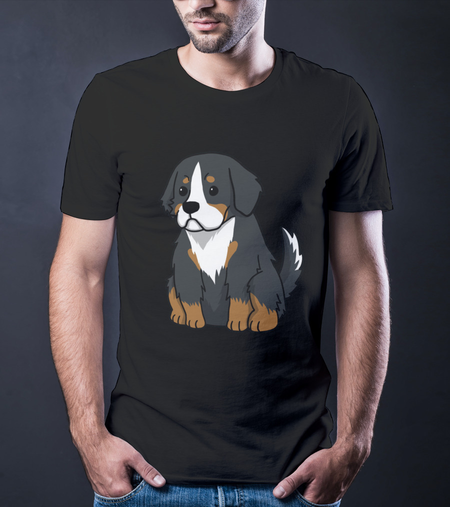 BERNESE Mountain Dog Cartoon Puppy Cute T-Shirt