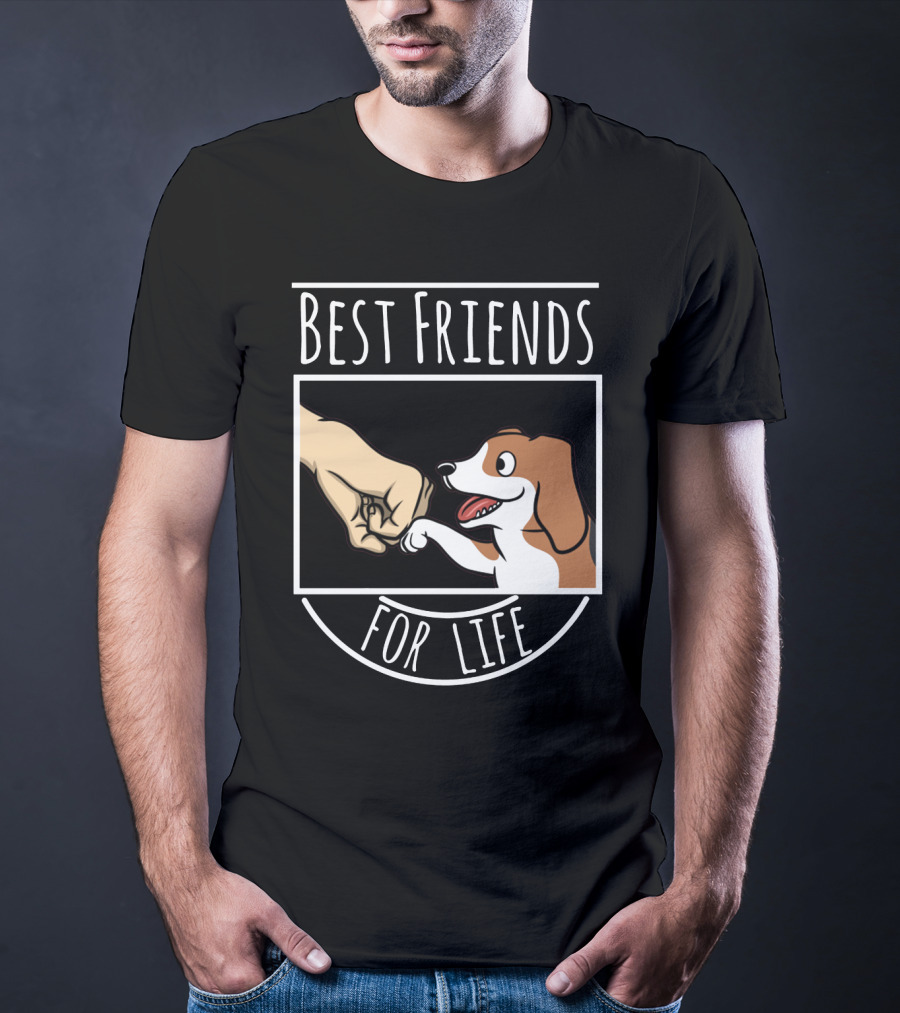 Best Friends For Life Beagle Fist Bump T-Shirt