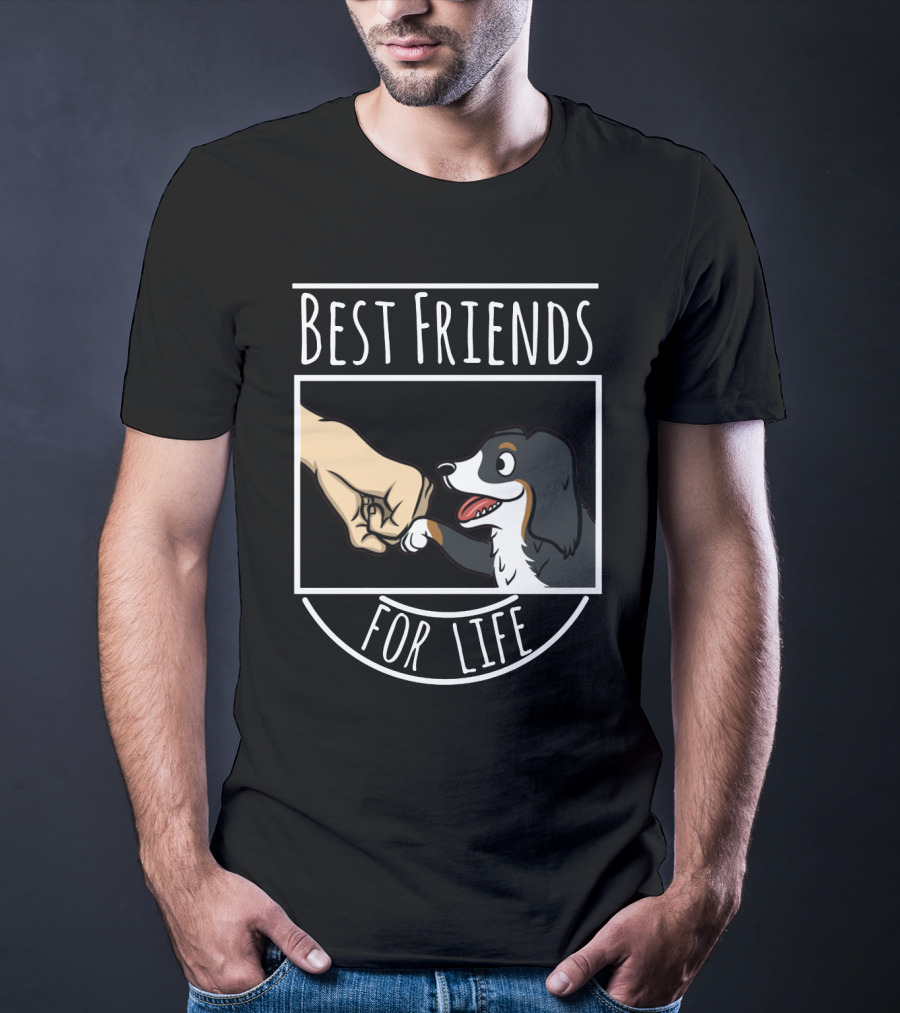 Best Friends For Life Bernese Mountain Dog Fist Bump T-Shirt