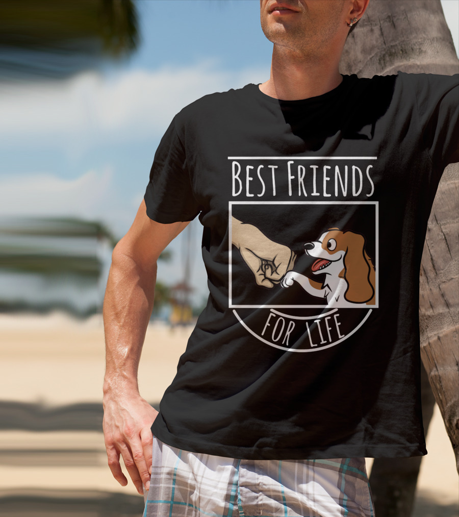 Best Friends For Life Cavalier King Charles Spaniel Fist Bump T-Shirt