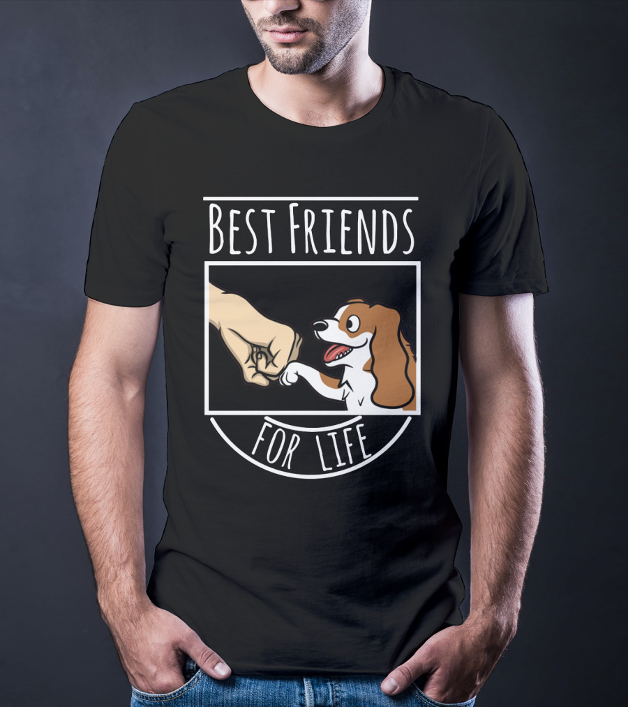 Best Friends For Life Cavalier King Charles Spaniel Fist Bump T-Shirt