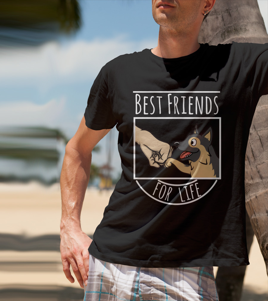 Best Friends For Life German Shepherd Fist Bump T-Shirt