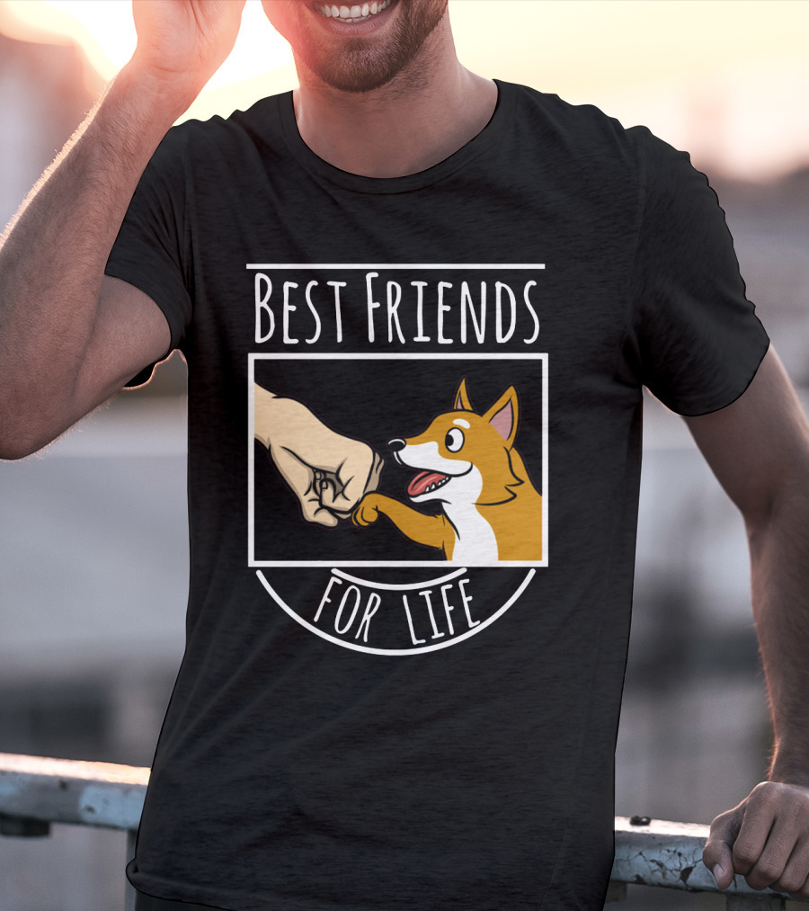 Best Friends For Life Shiba Inu Fist Bump Paws T-Shirt