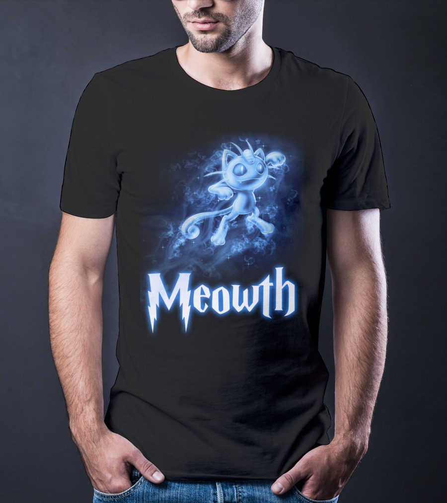 Meowth Pokemon Wizardry Aura T-Shirt