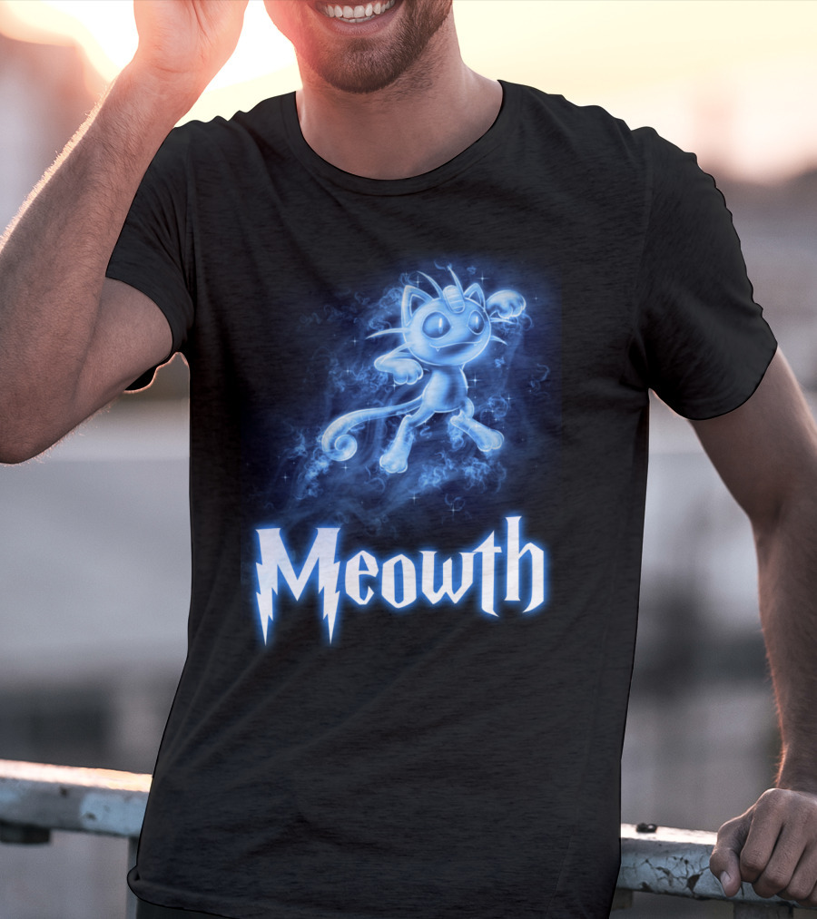 Meowth Pokemon Wizardry Aura T-Shirt
