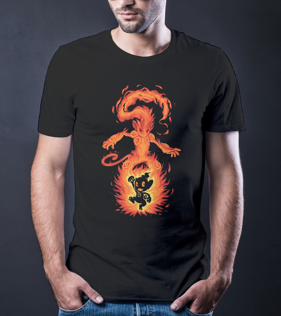 Evolution Pokemon Chimchar Infernape Ember Transformation T-Shirt
