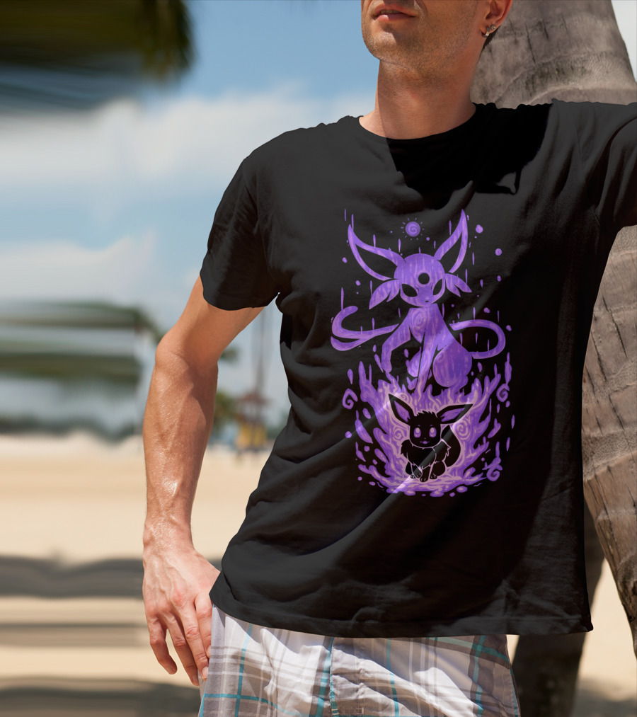 Evolution Pokemon Espeon Eevee Transformation T-Shirt