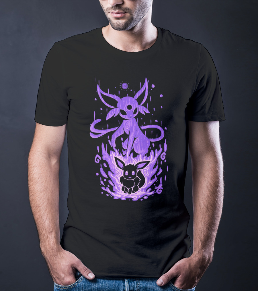 Evolution Pokemon Espeon Eevee Transformation T-Shirt
