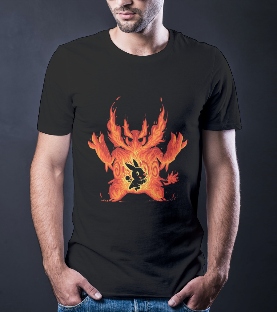 Pokemon Tepig Into Emboar Flame Evolution T-Shirt