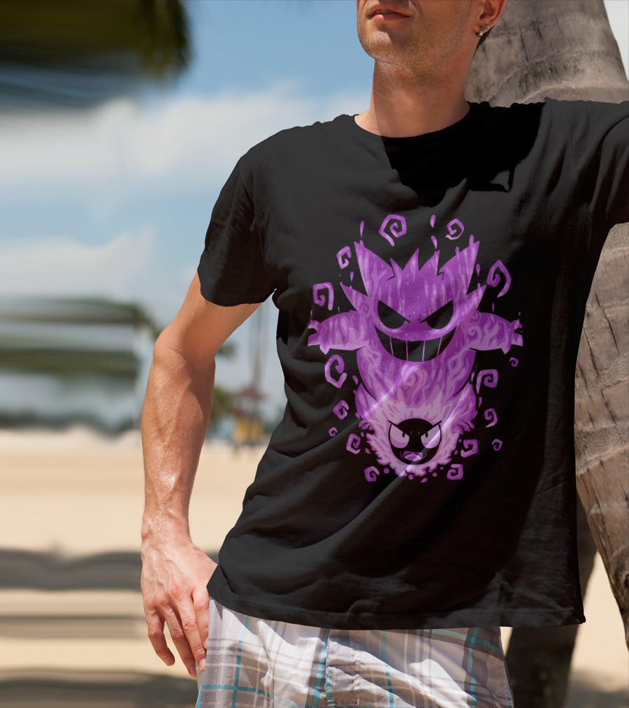 Evolution Pokemon Gengar Gastly T-Shirt