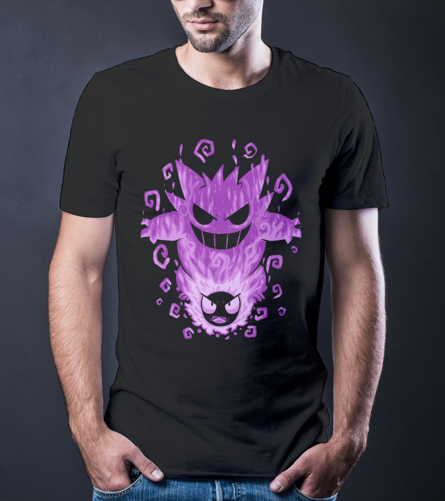 Evolution Pokemon Gengar Gastly T-Shirt