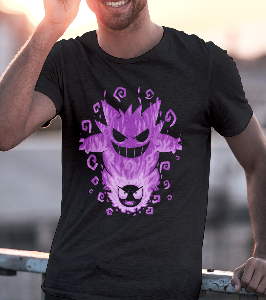 Evolution Pokemon Gengar Gastly T-Shirt