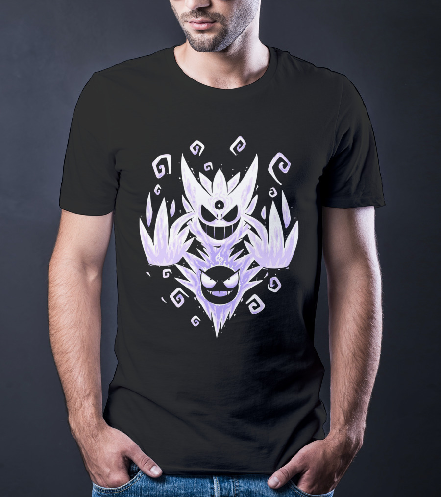Evolution Pokemon Mega Gengar Shadow Spiral T-Shirt