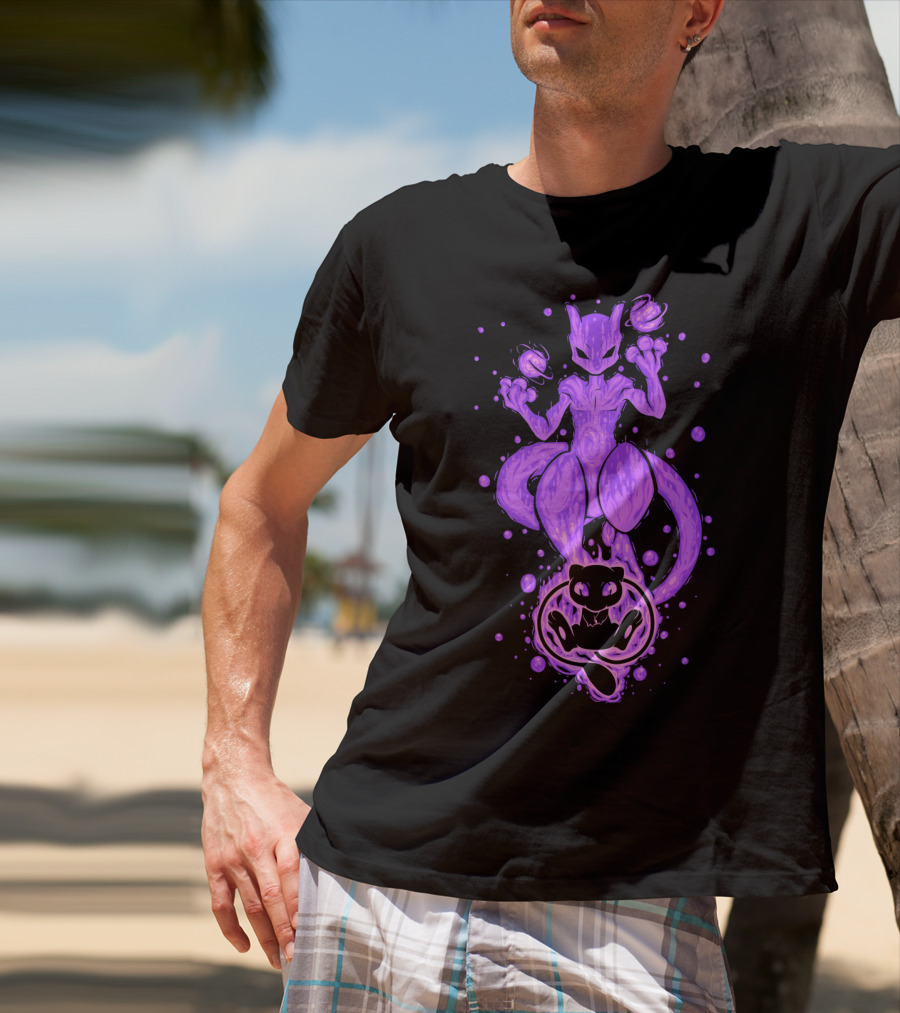 Evolution Pokemon Mewtwo Mew Kanto Legends T-Shirt