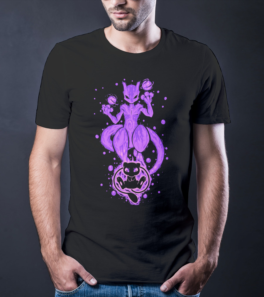 Evolution Pokemon Mewtwo Mew Kanto Legends T-Shirt