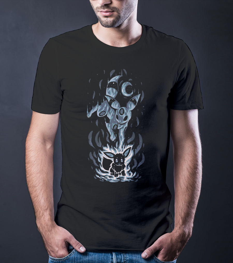 Evolution Pokemon Umbreon Eevee Transformation Moon Phases T-Shirt