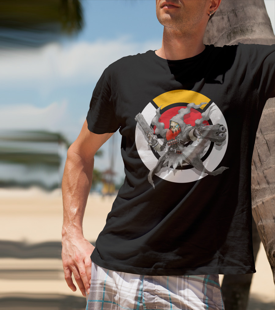 Pokemon Darkrai Reaper Guns Circle Symbol Crossover T-Shirt