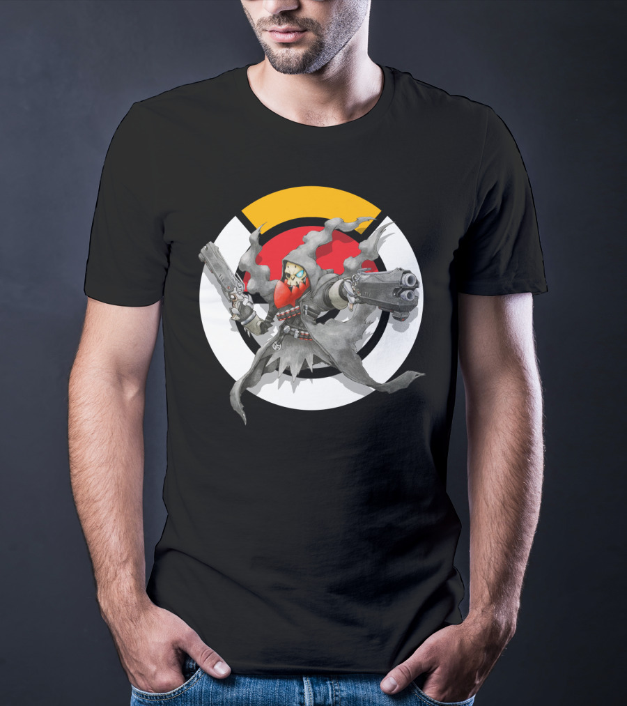 Pokemon Darkrai Reaper Guns Circle Symbol Crossover T-Shirt