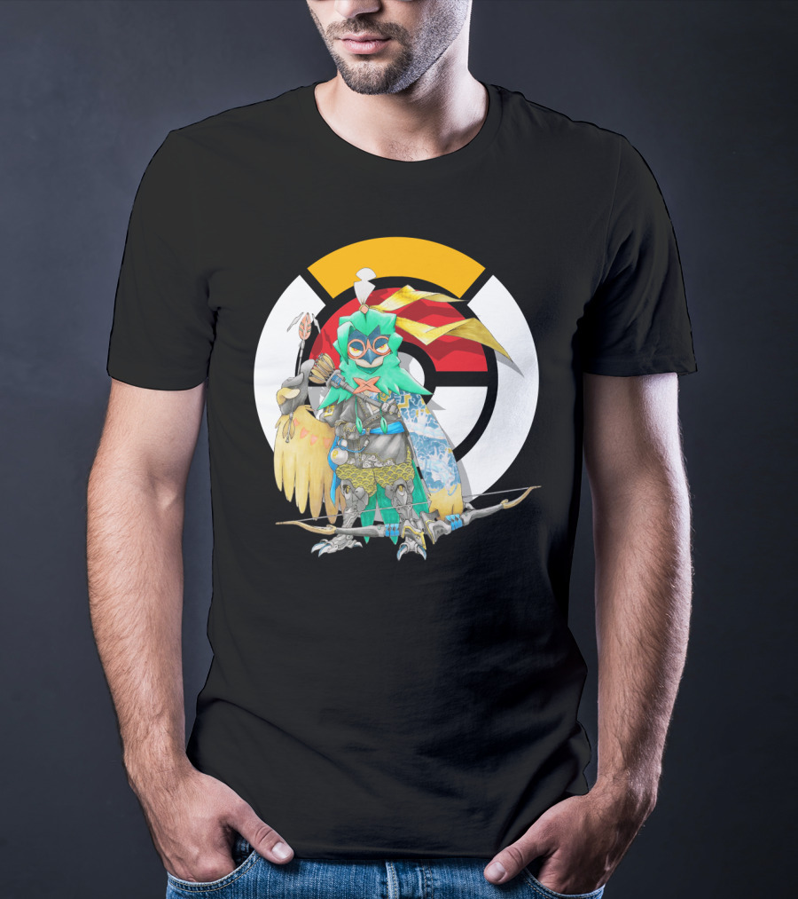 Pokemon X Overwatch Decidueye Hanzo Crossover T-Shirt