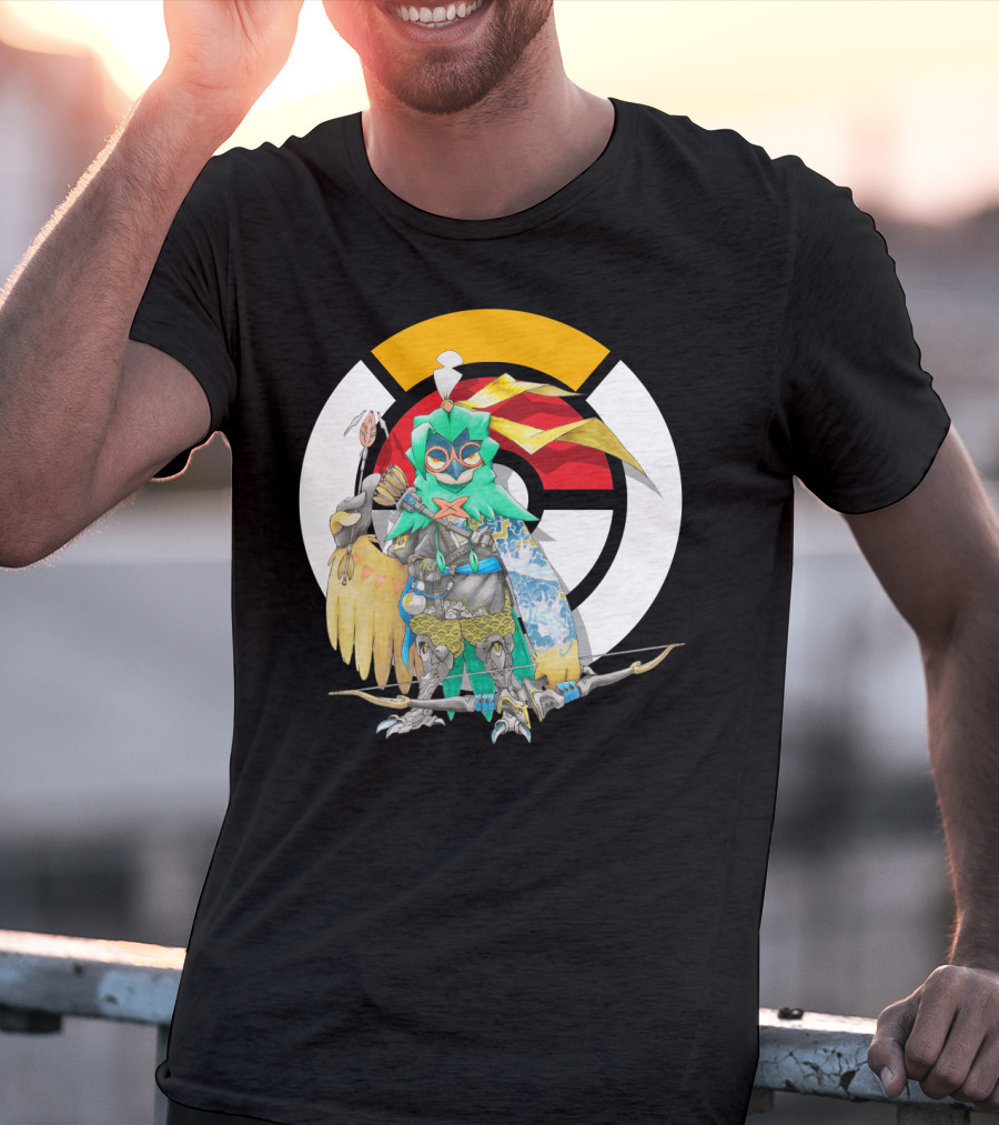 Pokemon X Overwatch Decidueye Hanzo Crossover T-Shirt