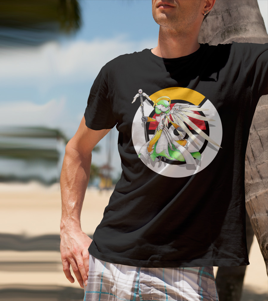 Pokemon Overwatch Gardevoir Mercy Crossover T-Shirt
