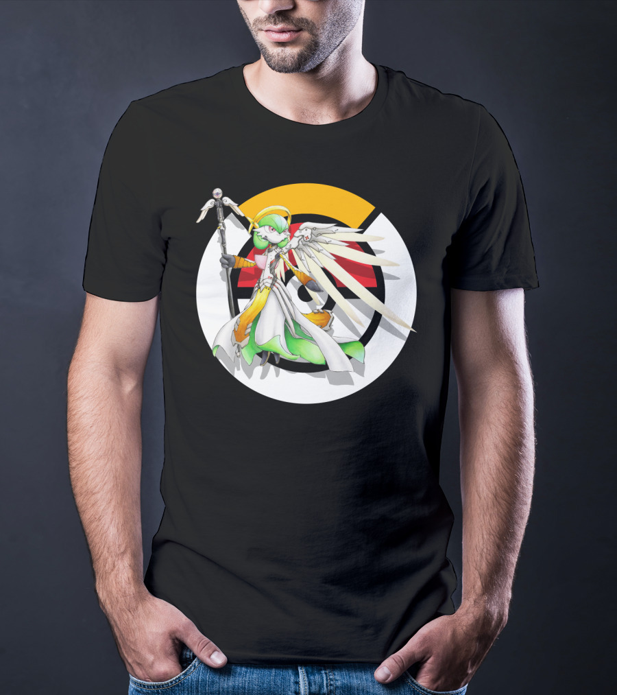 Pokemon Overwatch Gardevoir Mercy Crossover T-Shirt