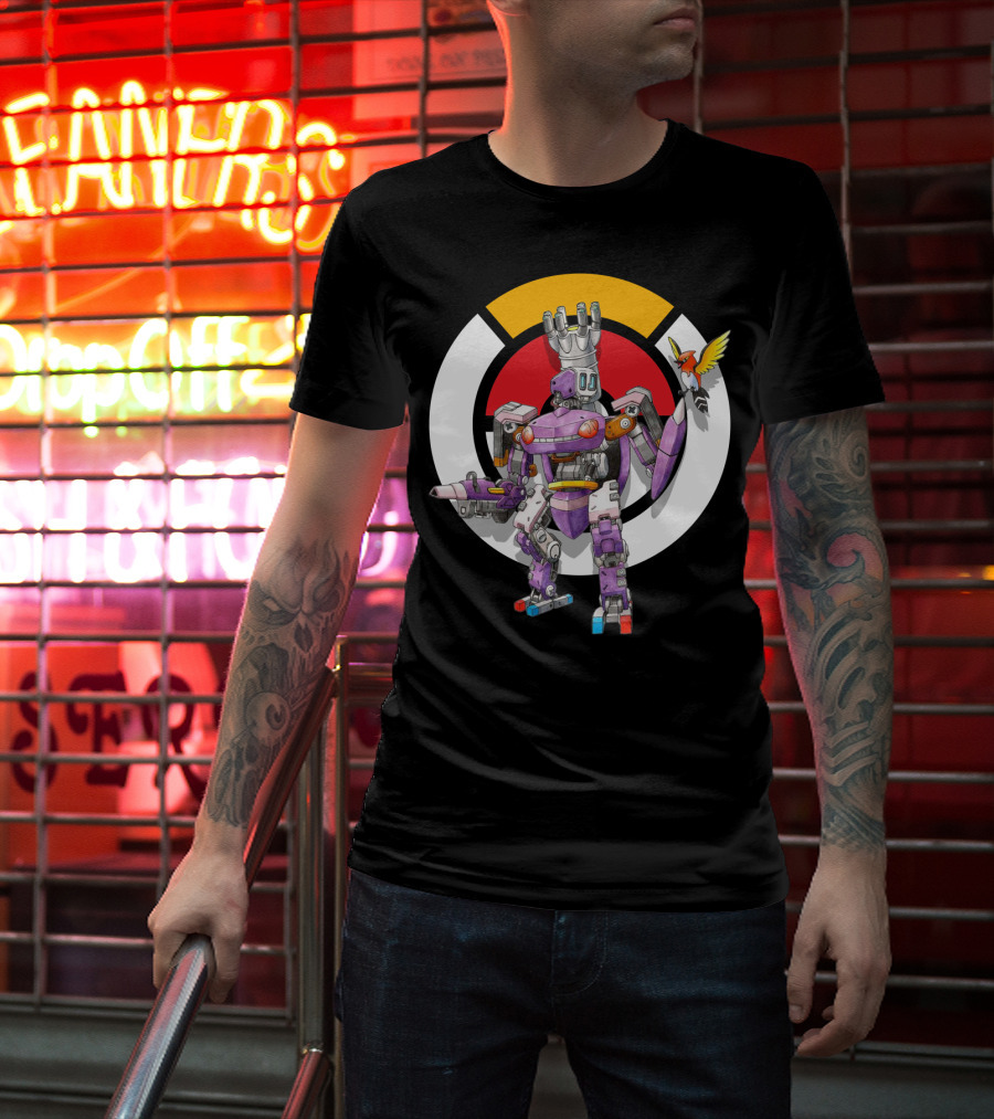 Pokemon X Over Genesect X Bastion Mech Crossover T-Shirt