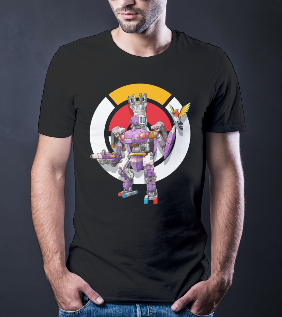 Pokemon X Over Genesect X Bastion Mech Crossover T-Shirt