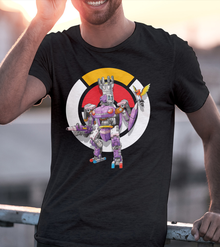 Pokemon X Over Genesect X Bastion Mech Crossover T-Shirt