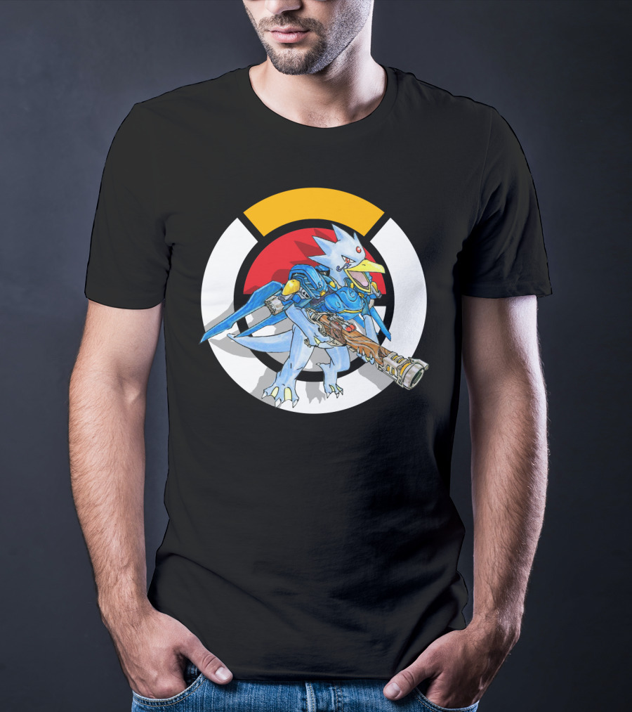 POKEMON X OVERWATCH GOLDUCK X PHARAH Crossover T-Shirt