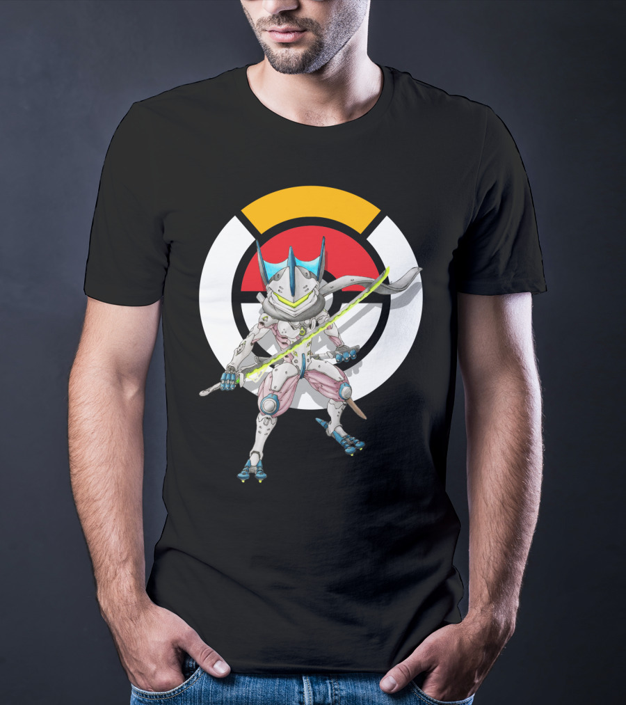 POKEMON OVERWATCH GRENINJA GENJI Crossover Fusion T-Shirt