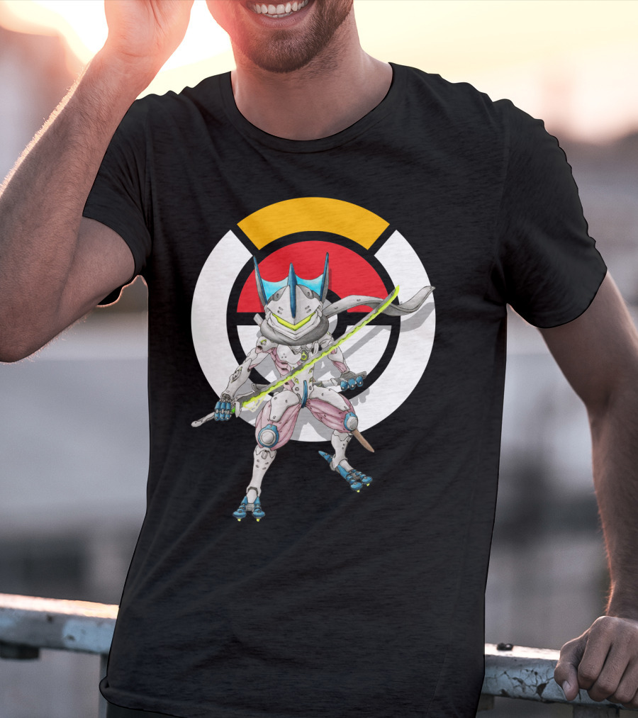 POKEMON OVERWATCH GRENINJA GENJI Crossover Fusion T-Shirt