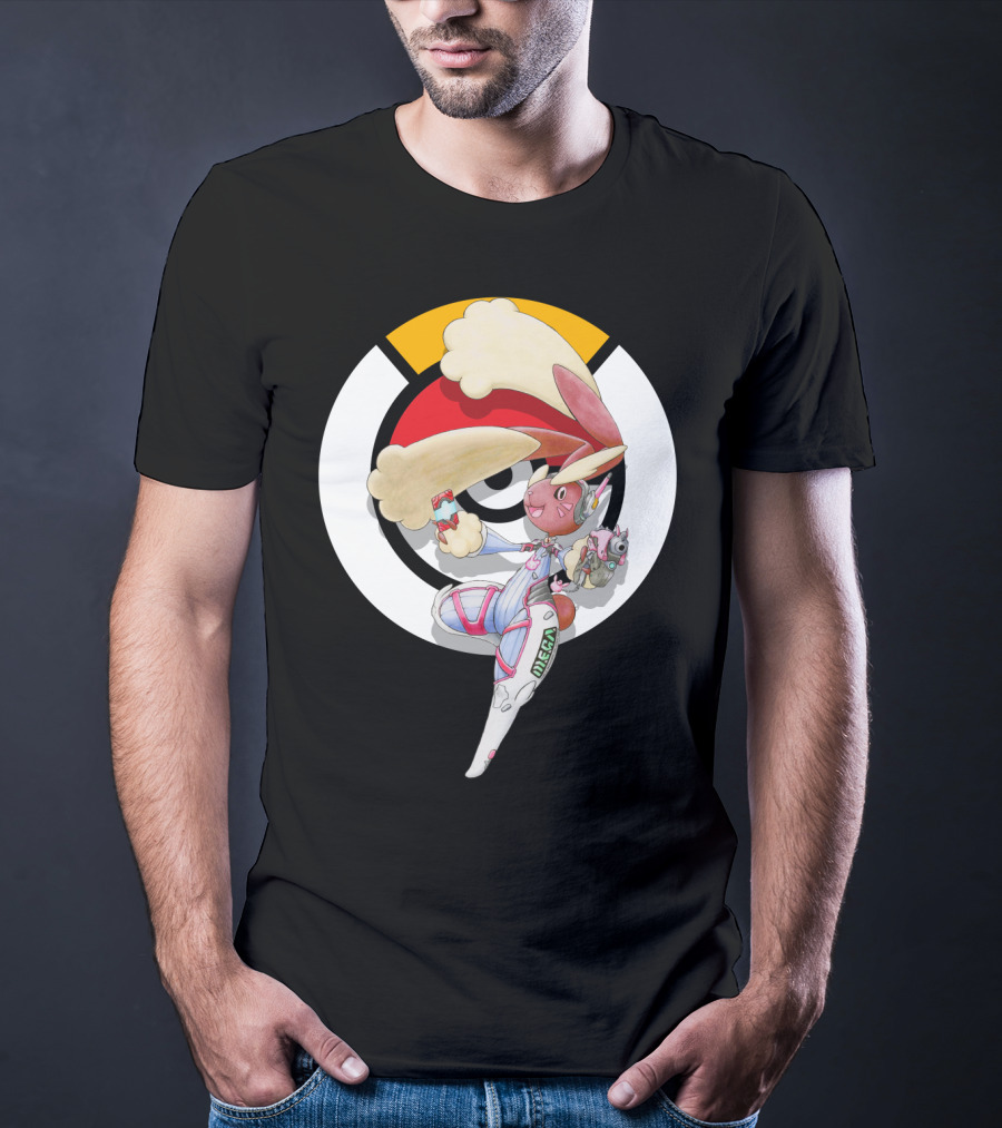 Pokemon X Overwatch Lopunny D.va Mecha Crossover T-Shirt