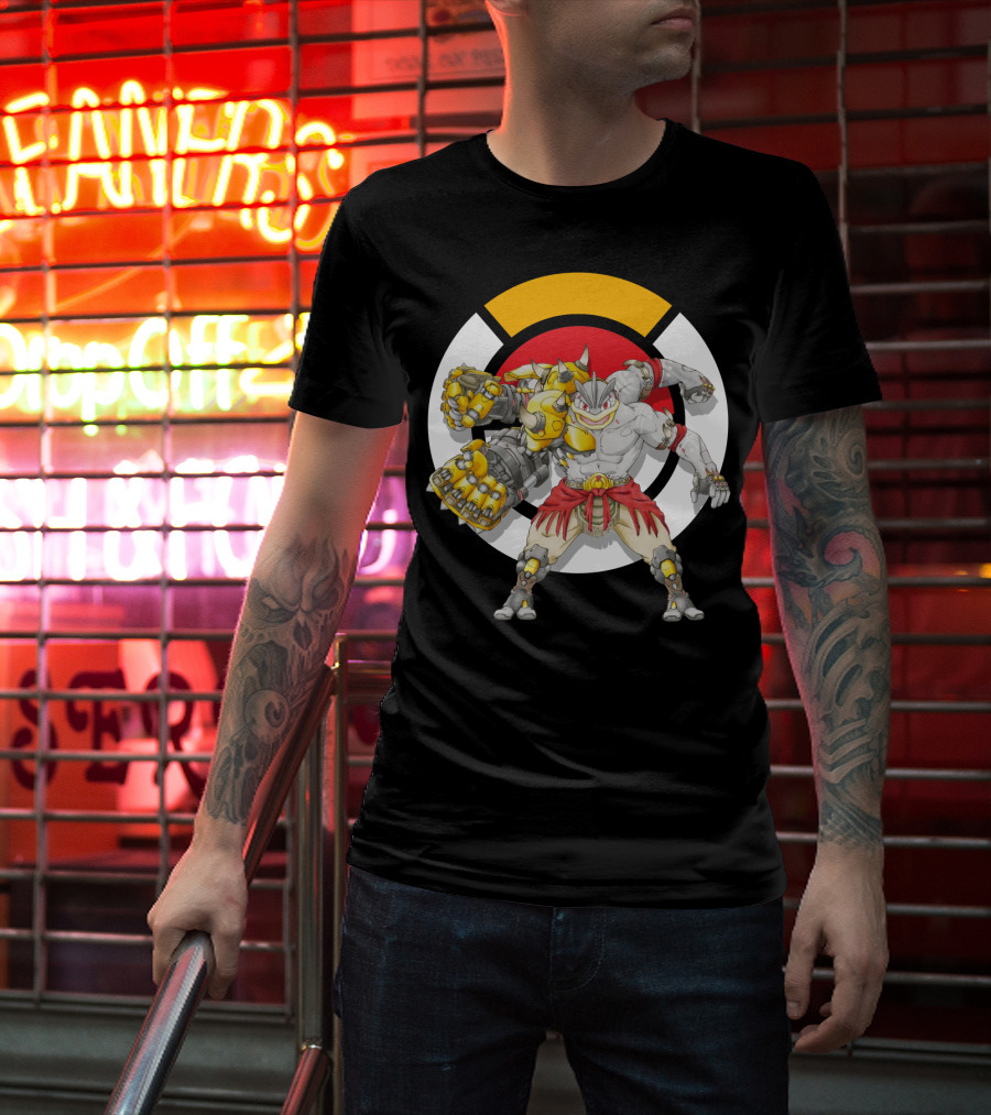 Pokemon X Overwatch Mashup Machamp X Doomfist T-Shirt
